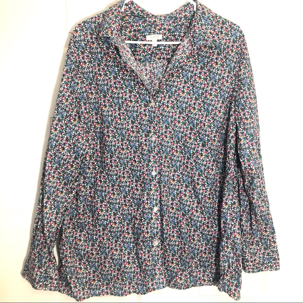 Talbots Multicolor Floral Button-Down Shirt